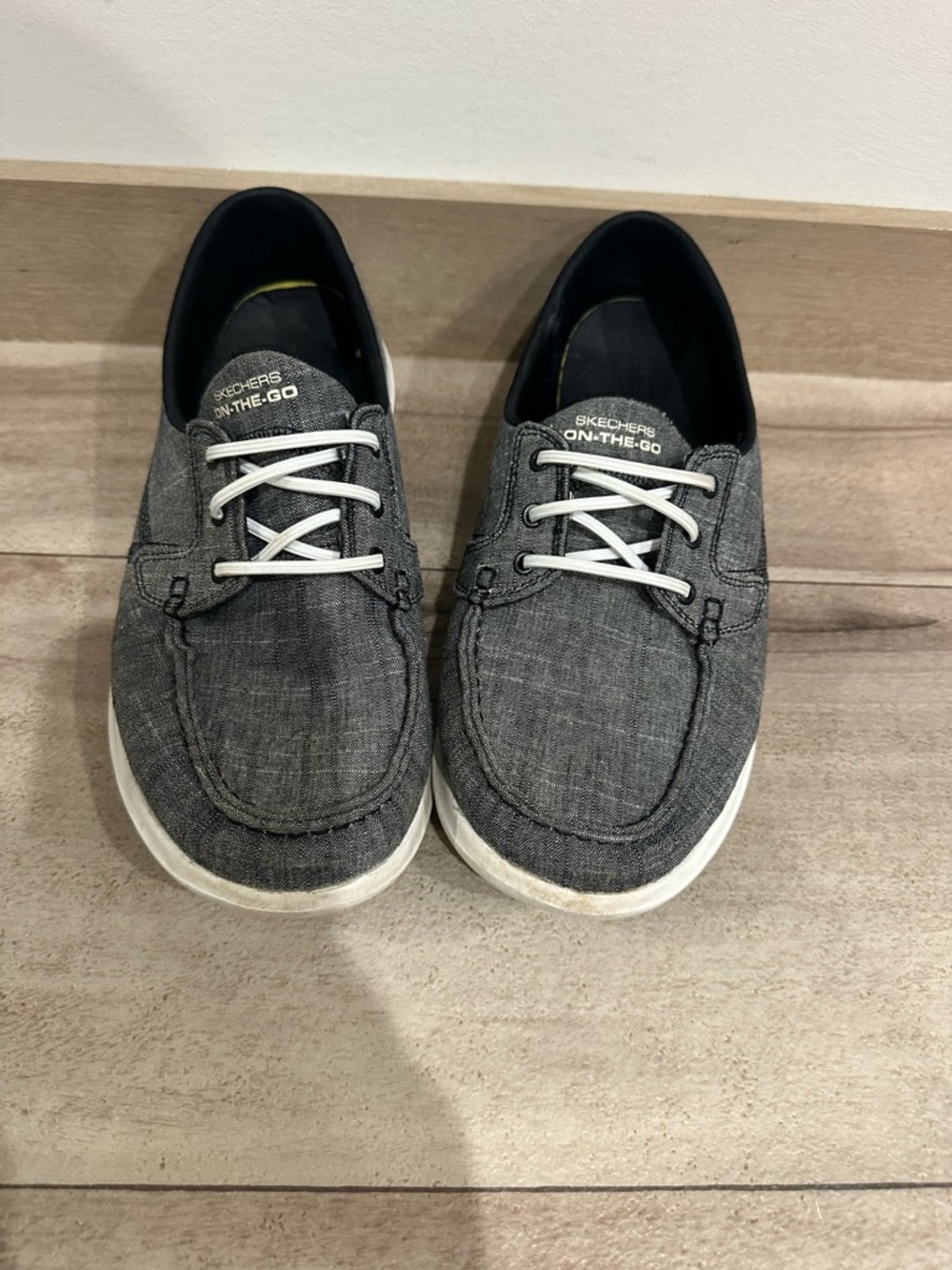 Skechers On-The-Go Men's Charcoal Canvas Slip-On Loafers